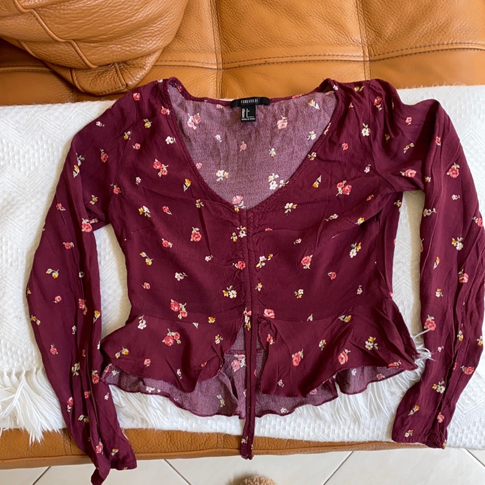 Forever 21 Floral Crop Top